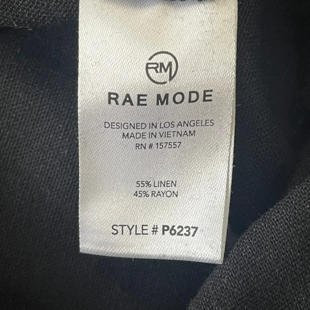 Rae Mode Black Linen Blend‎ Career Pants Size Medium